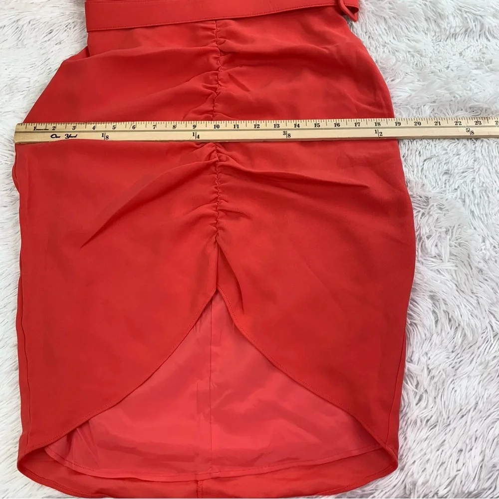 Trina Turk‎ Zest Short Sleeve V Neck Belted Faux Wrap Dress